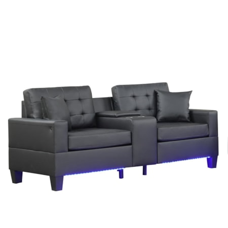 GENIE BLACK SOFA AND CONSOLE | SET