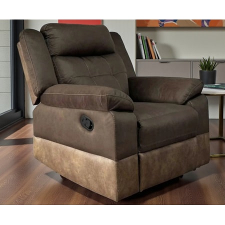 Two Tone Rocker BUXTON 80863 BUXTON TWO TONE BROWN ROCKER | RECLINER | 7 Day Furniture ...