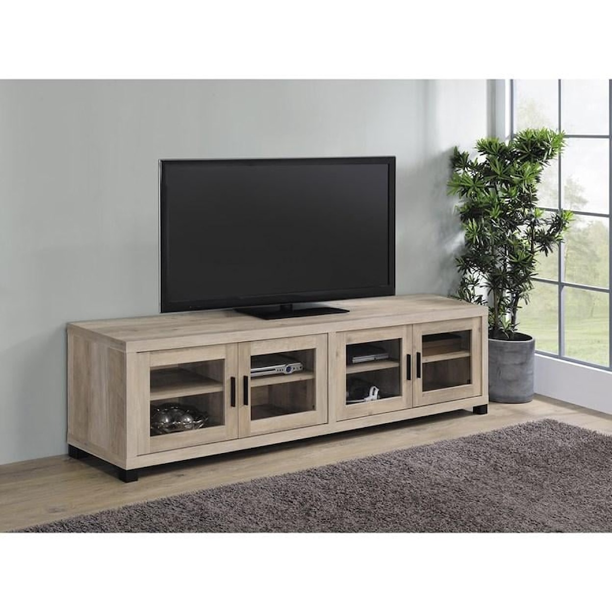 Coaster TV Stand 80" NATURAL PINE TV STAND |