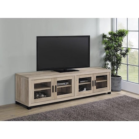 80" NATURAL PINE TV STAND |
