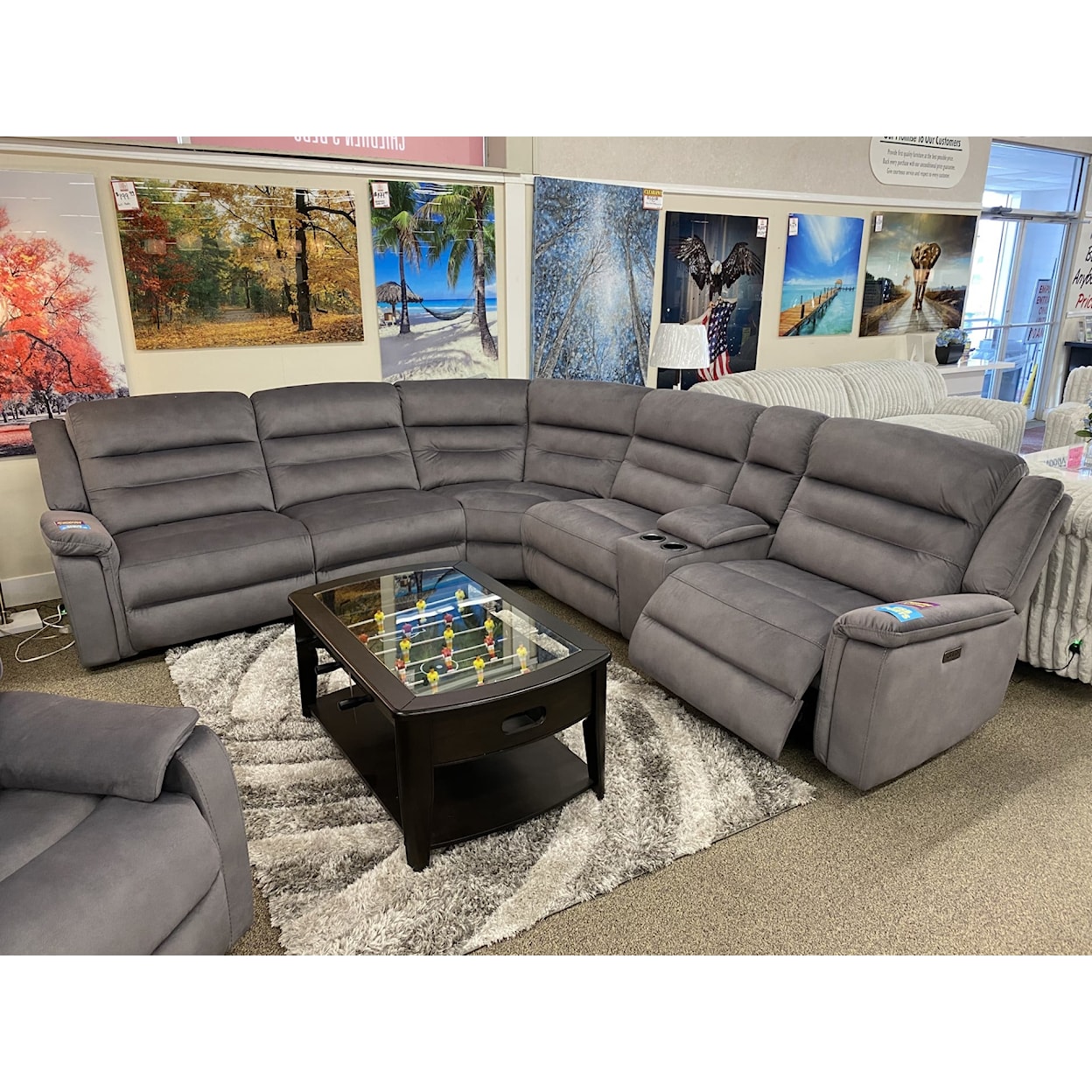 Cheers Ash Grey ASH GREY 6 PIECE POWER SECTIONAL |