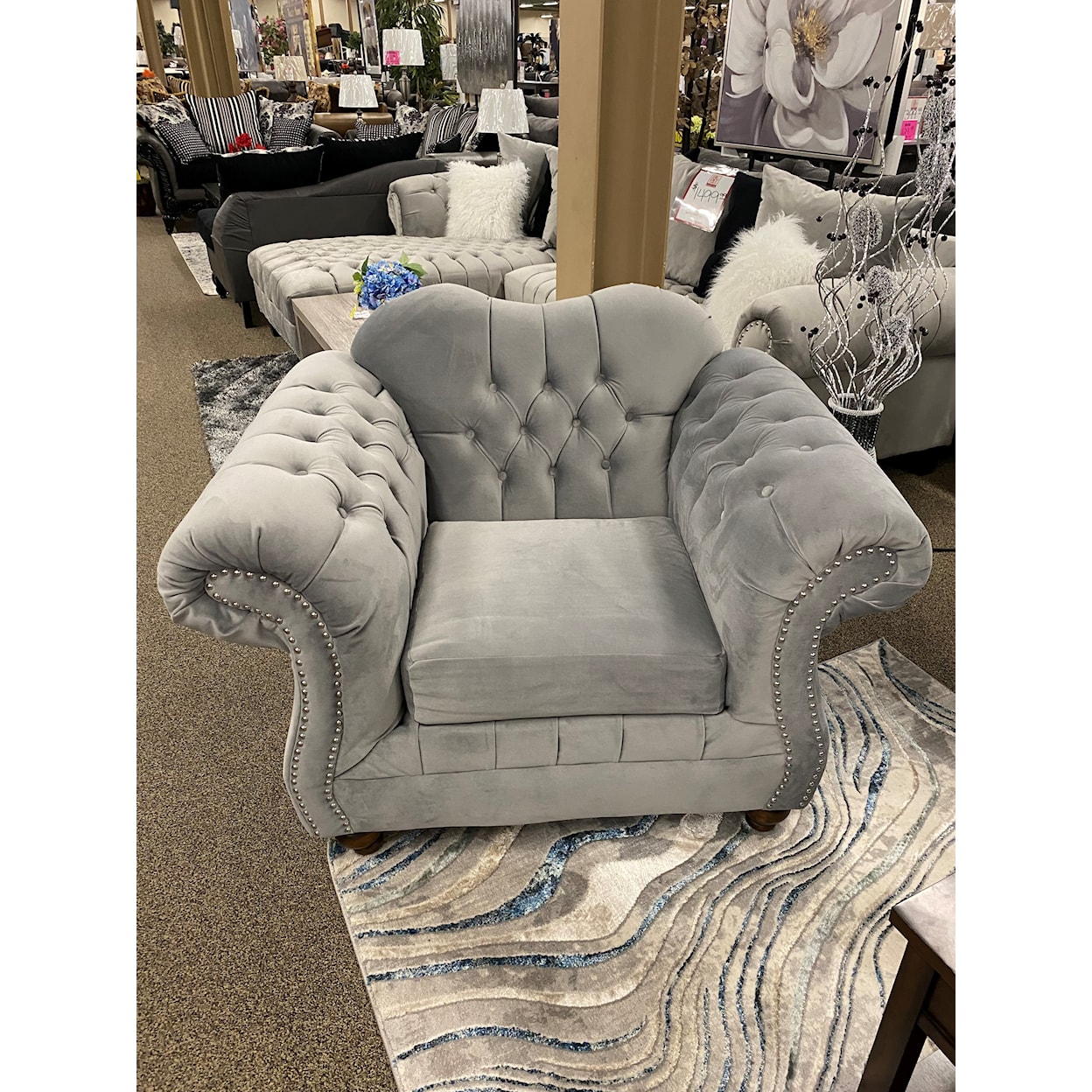 Furniture Zone Abby Pewter ABBY PEWTER CHAIR |