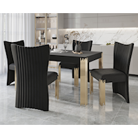 NEW YORK BLACK 5 PIECE DINING TABLE |