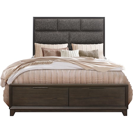 SCHULTZ GREY QUEEN STORAGE BED |