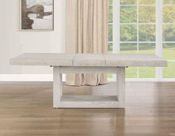 GARDNER BRUSHED WHITE DINING TABLE. | *