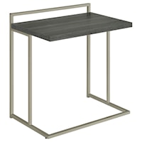 GREY & CHROME SNACK TABLE |