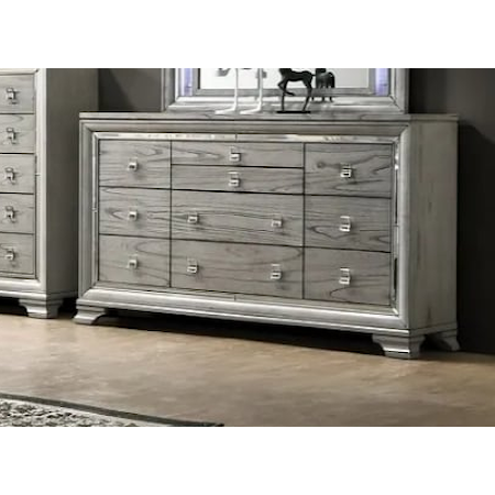 VENEER LIGHT GREY DRESSER |