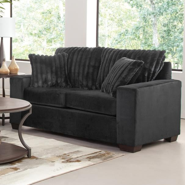 STORM BLACK CORDED SOFA AND | LOVESEAT