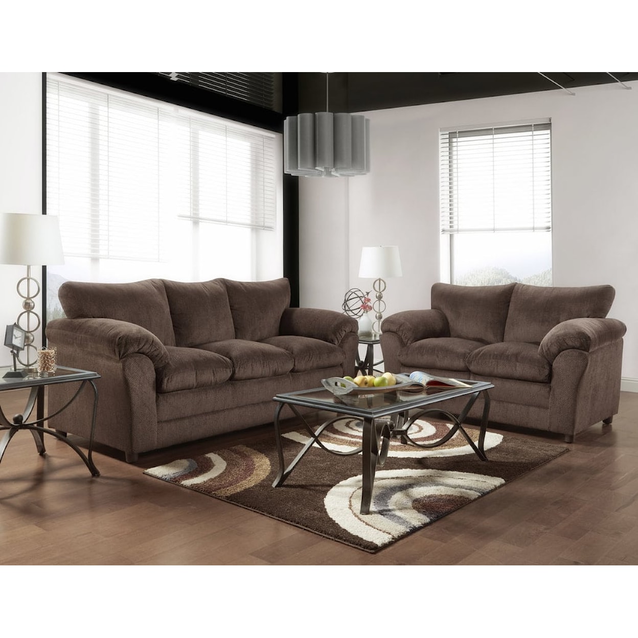 Washington Brothers Furniture Kaitlyn KAITLYN CHOCOLATE RECLINER |