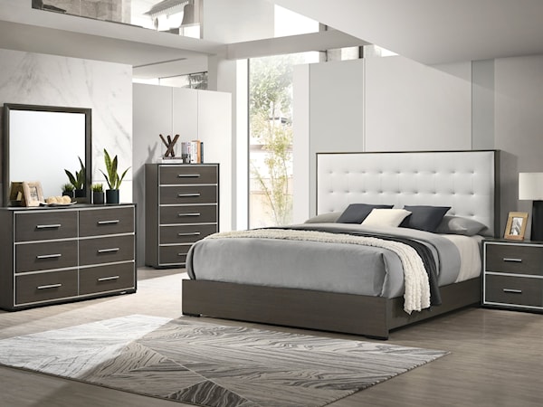 SHANNON GREY 4 PIECE QUEEN | BEDROOM SET