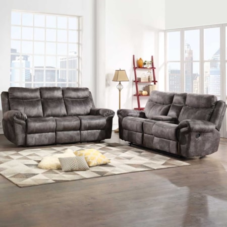 MEMPHIS GREY RECLINING SOFA |