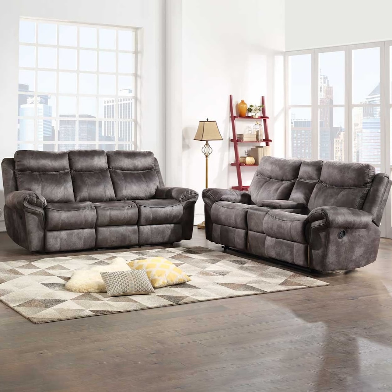 Steve Silver Memphis MEMPHIS GREY RECLINING LOVESEAT |