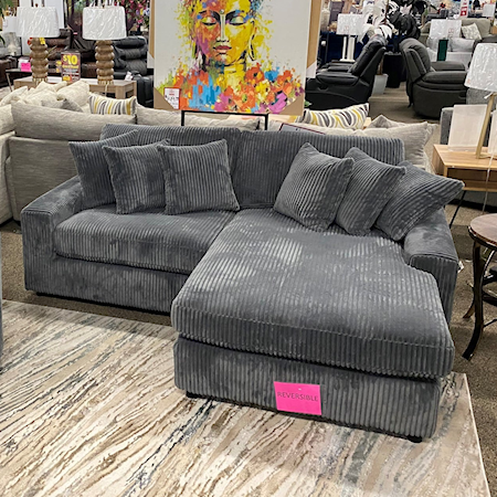 ULTRA COZY GREY REVERSIBLE SOFA | CHAISE
