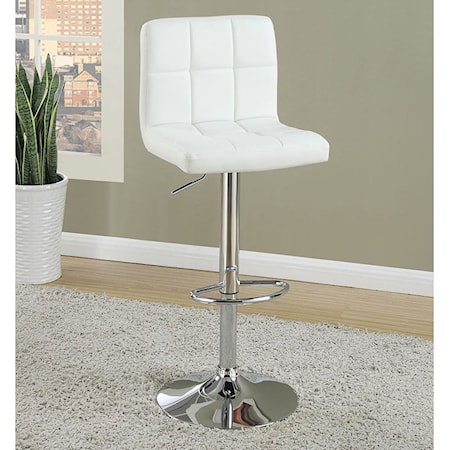 WHITE ADJUSTABLE BARSTOOL |