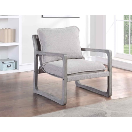 KOI GREY ACCENT CHAIR | .