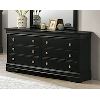 PORTOFINO ANTIQUE BLACK DRESSER |