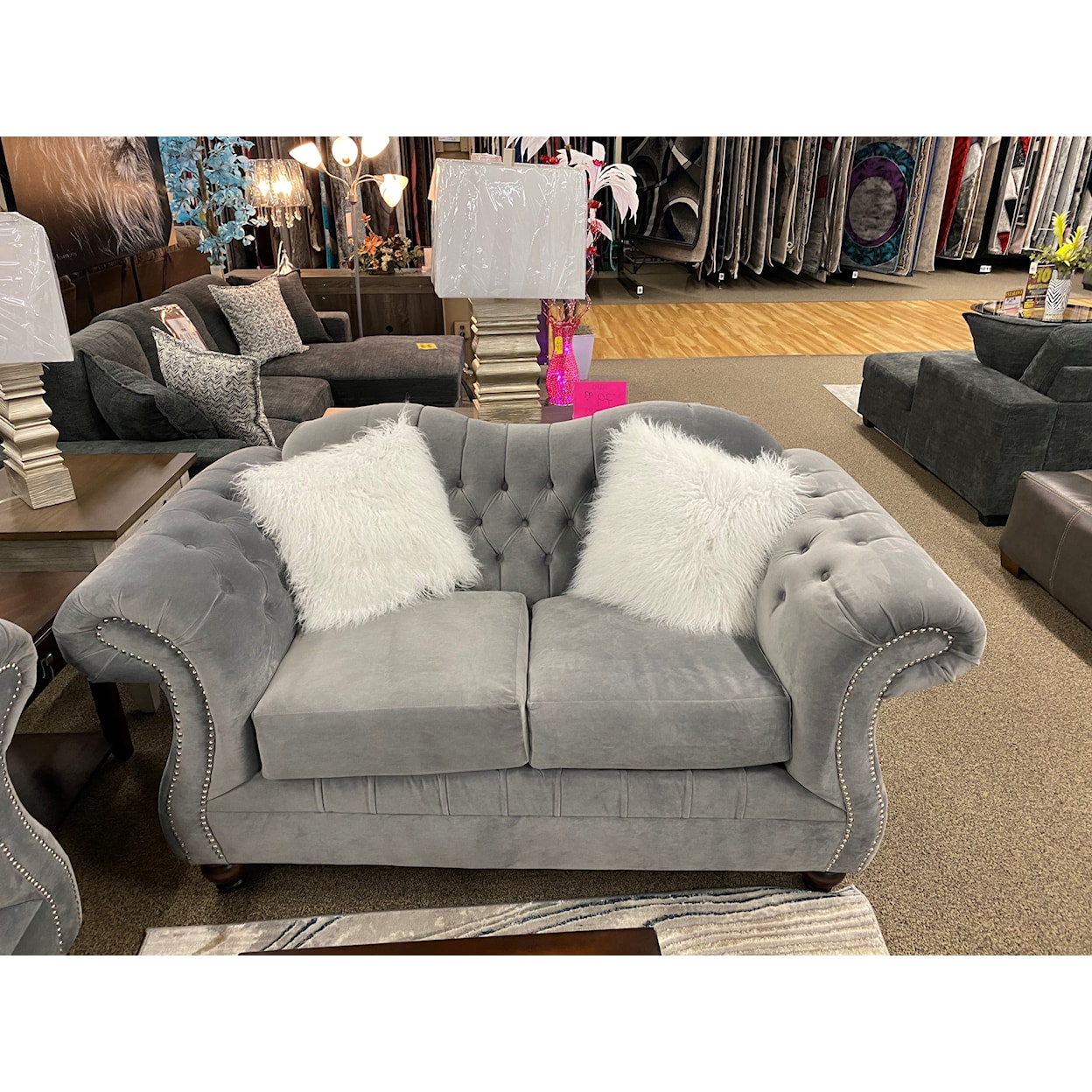 Furniture Zone Abby Pewter ABBY PEWTER SOFA & LOVESEAT |