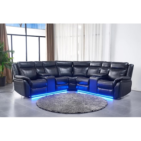 POWER BLACK 4 PC SECTIONAL |