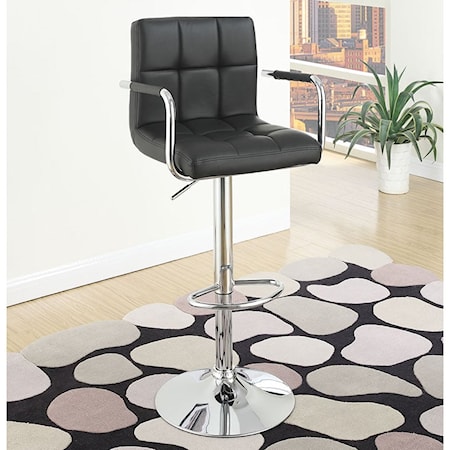 BLACK/CHROME BARSTOOL |