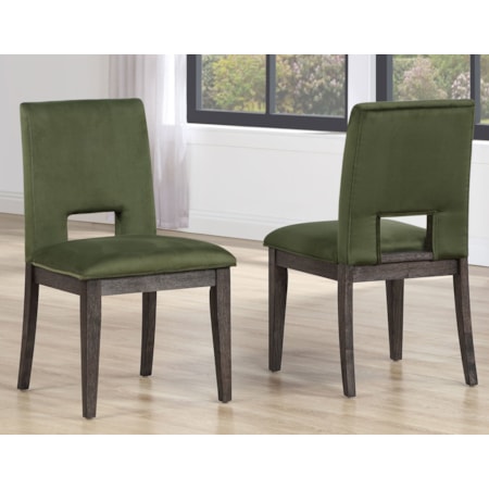 EVA DARK BROWN &amp; GREEN 7 PIECE | DINING SET