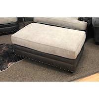 MARCO GREY TWO TONE OTTOMAN |