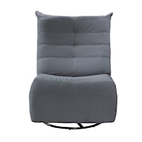 GREY CORDUORY SWIVEL GLIDER | RECLINING GAMING CHAIR