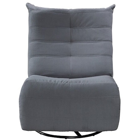 GREY CORDUORY SWIVEL GLIDER | RECLINING GAMING CHAIR