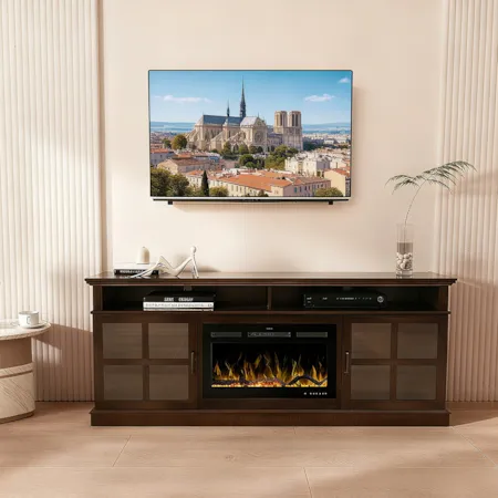 VANCE BROWN 72" FIREPLACE TV STAND |