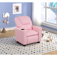 YOUTH PINK PU KIDS RECLINER |
