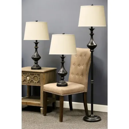 MADISON BRONZE SET OF 3 LAMPS |