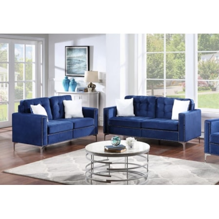 VELVET BLUE SOFA |