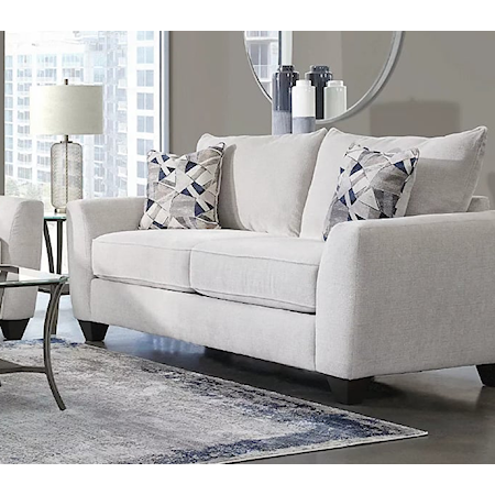 Sandia Heights Blue Chenille Fabric Sofa - Rooms To Go