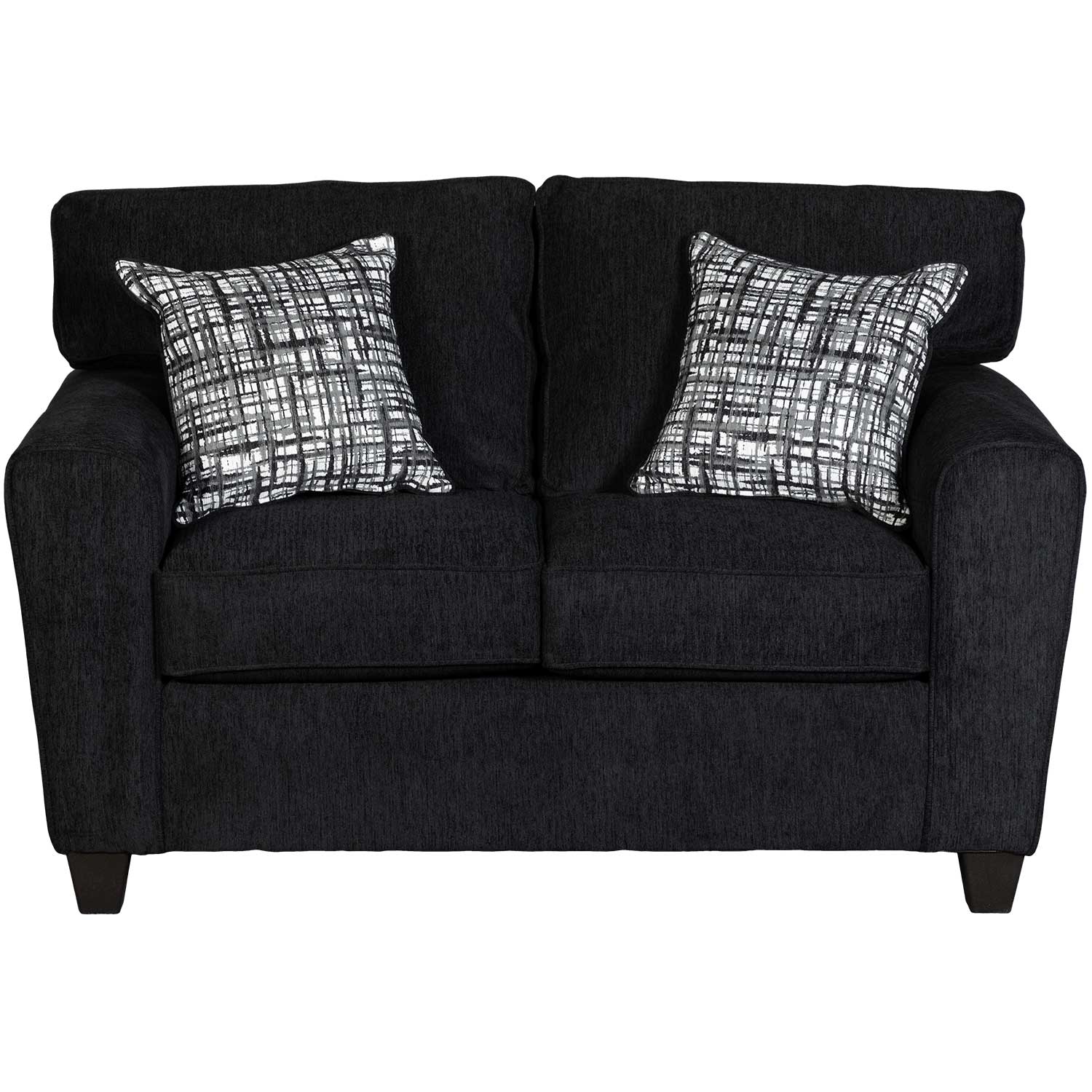 TARZANA BLACK SOFA AND LOVESEAT |