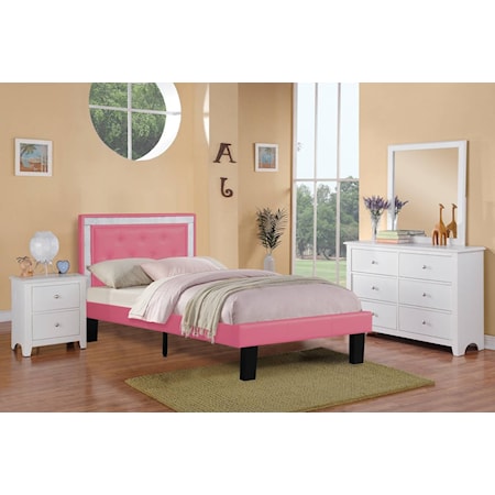 BEJEWLED PINK FULL BED |