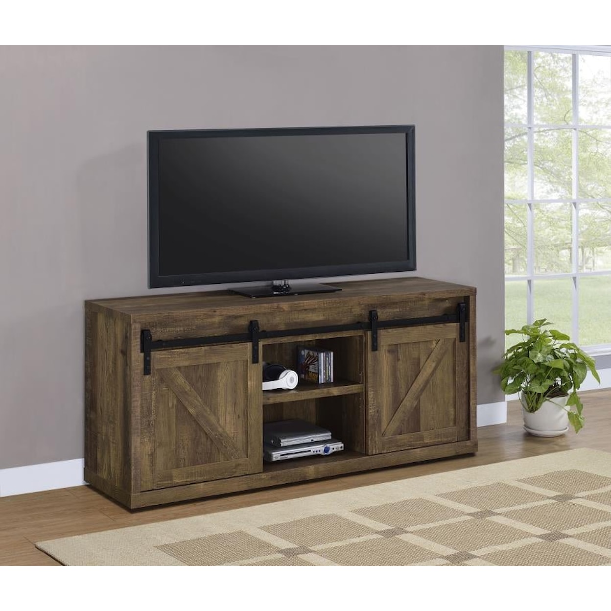 Coaster TV Consoles NANCY RUSTIC 59" TV  CONSOLE |