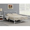 Coaster White Metal Cross WHITE METAL CROSS QUEEN BED |