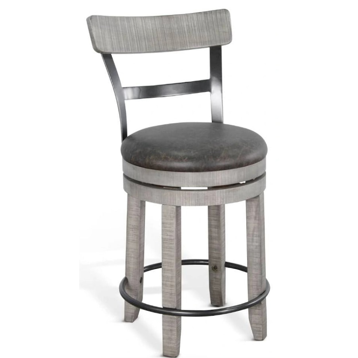 Sunny Designs Telluride ASPEN 24" GREY SWIVEL STOOL |