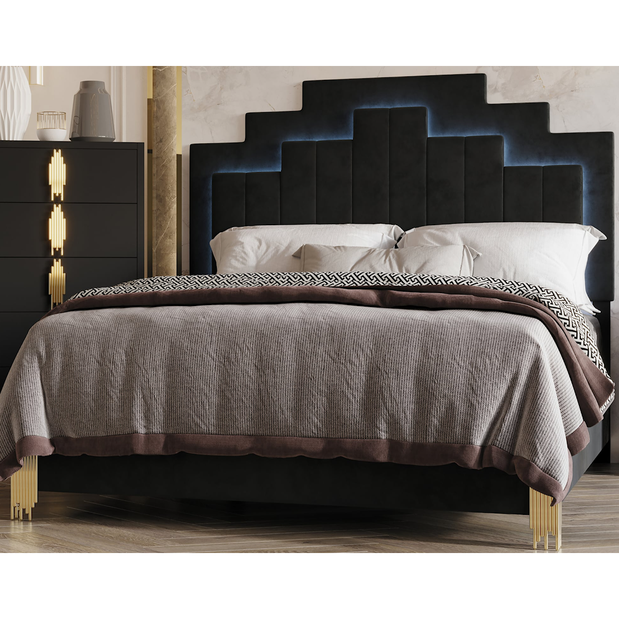 New Classic New York NEW YORK BLACK QUEEN BED |