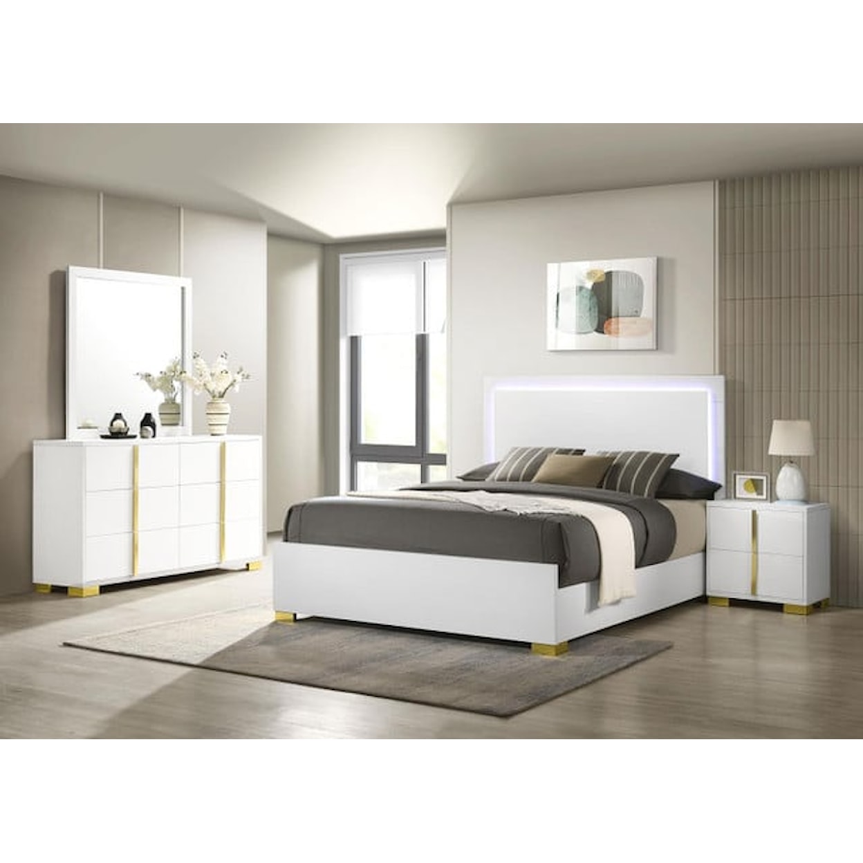 Coaster Celine CELINE WHITE QUEEN BED |