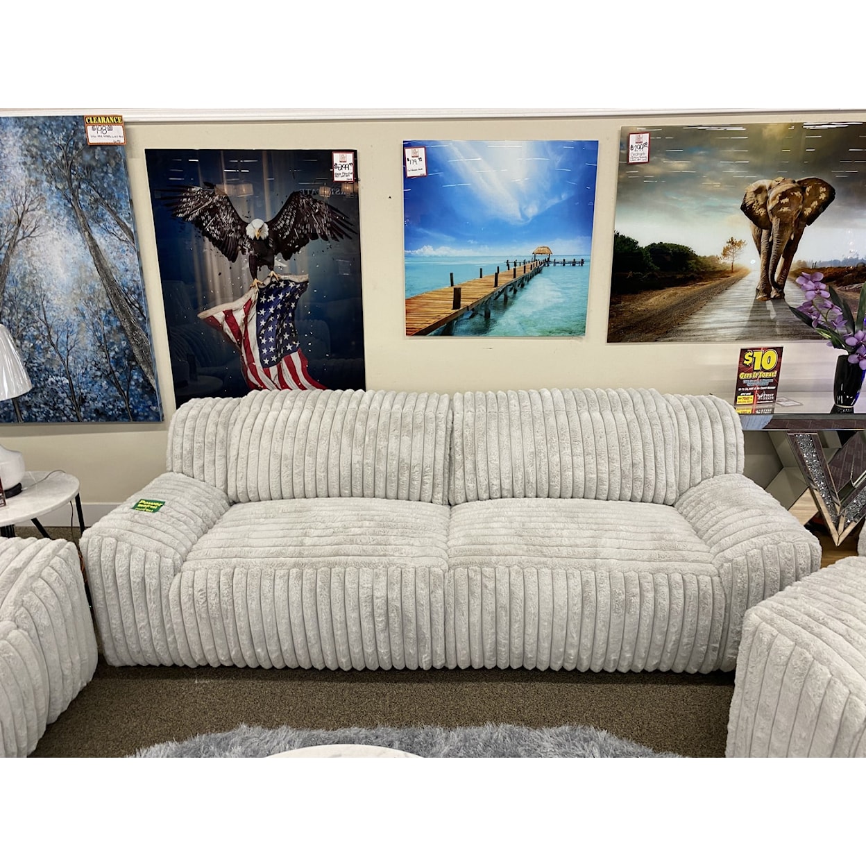 H317 Logistics Mondo Grey MONDO GREY DOUBLE POWER SOFA AND | LOVESEAT