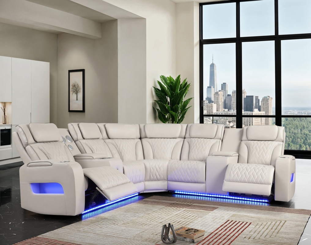 Cyclone 51088 CYCLONE ICE WHITE 3 PIECE DOUBLE | POWER RECLINING