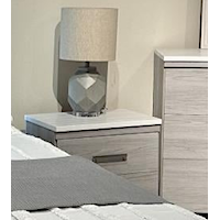 ESSENCE GREY AND WHITE NIGHTSTAND |