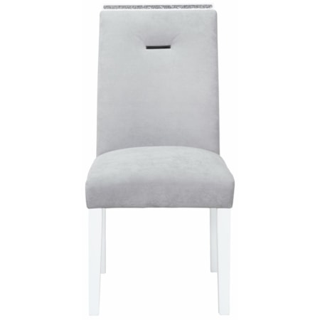 MOROCCO LIGHT GREY AND WHITE | DINING CHAIR