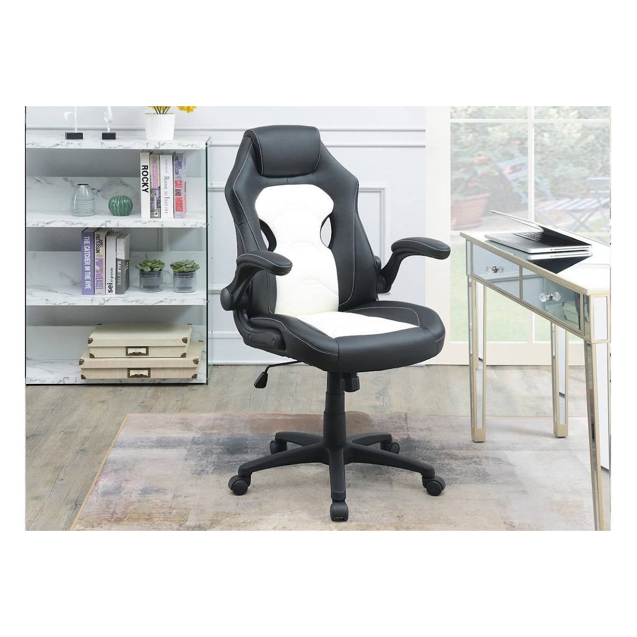 Poundex Office Chairs BLACK/WHITE CENTER OFFICE CHAIR |
