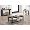 Poundex Stealth Grey Occasional Set STEALTH GREY COFFEE TABLE |