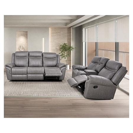 MARYVILLE GREY DOUBLE RECLING. | SOFA & LOVE