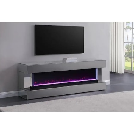 VALIENT MIRRORED 71" FIREPLACE TV | STAND