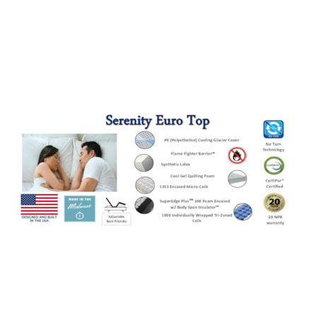 SERENITY EURO TOP QUEEN MATTRESS |