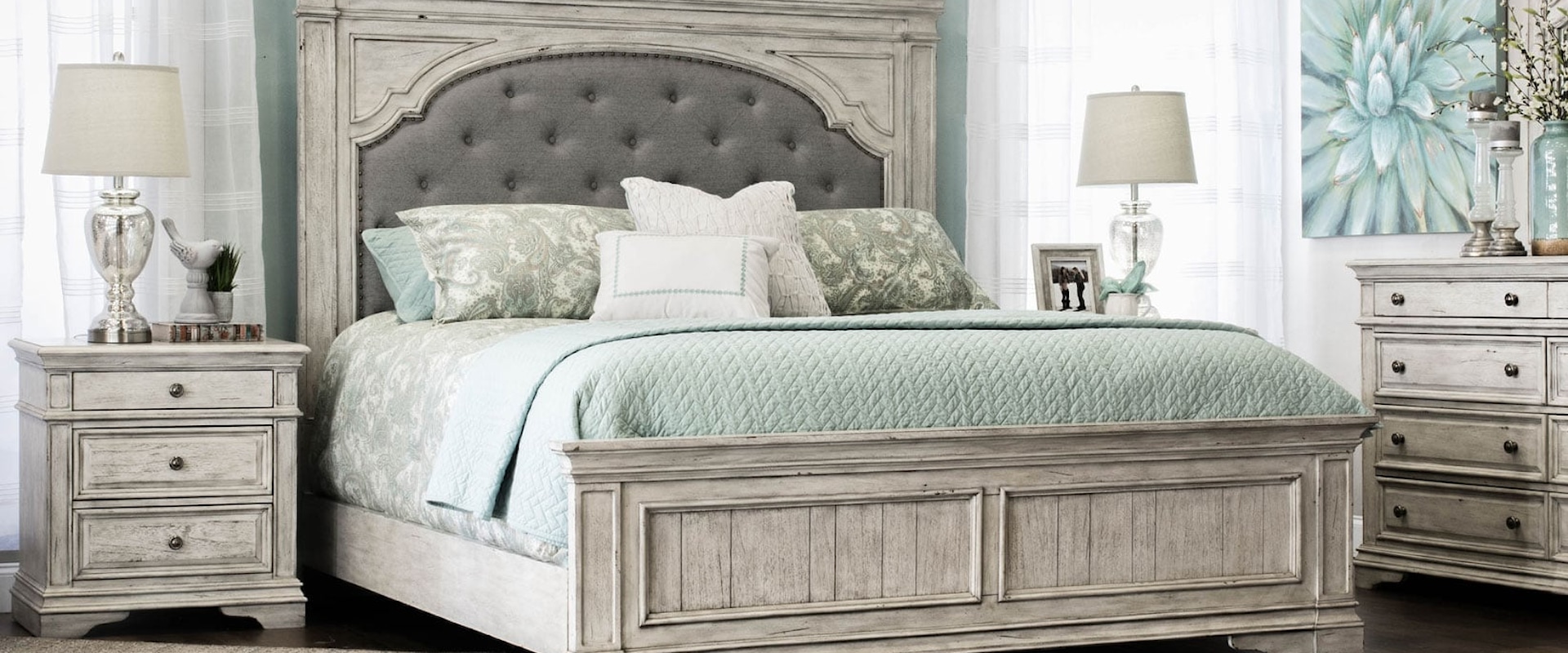 HIGH POINT WHITE 4PC QUEEN | BEDROOM SET