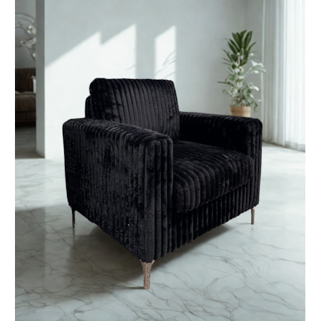 MIDNIGHT BLACK CORD & CHROME, | CHAIR